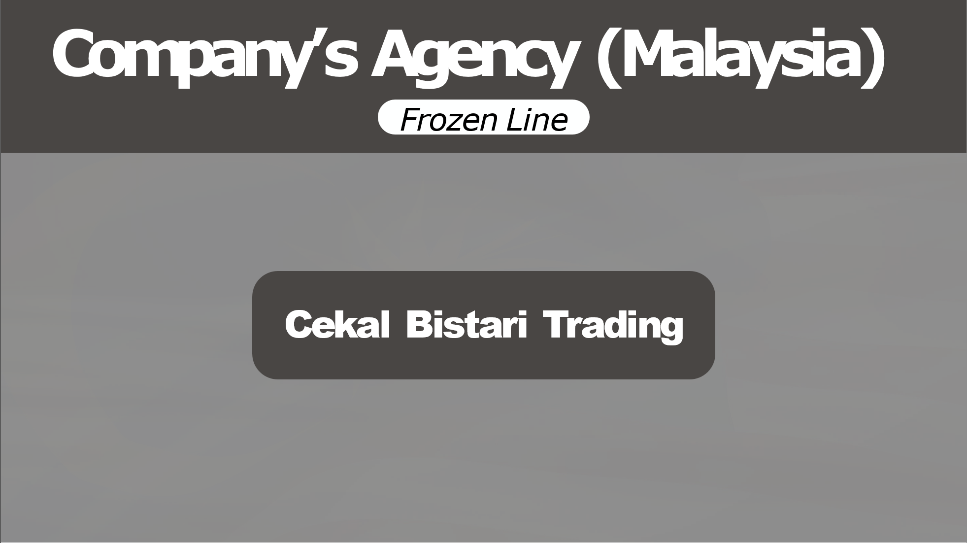 Malaysia frozen